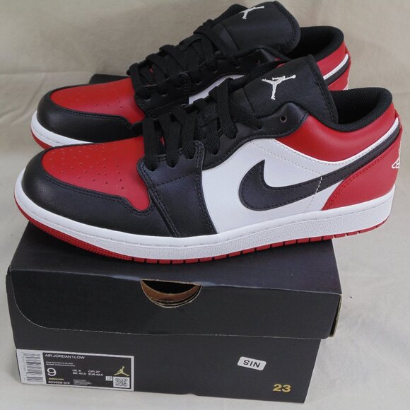 Nike Air Jordan Other - New Nike Air Jordan 1 Low 553558-612 Gym Red Wht/Bk Sneakers US 9 w/Box
